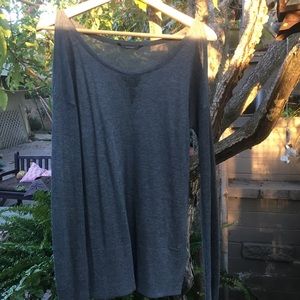 Charcoal grey open shoulder sweater!